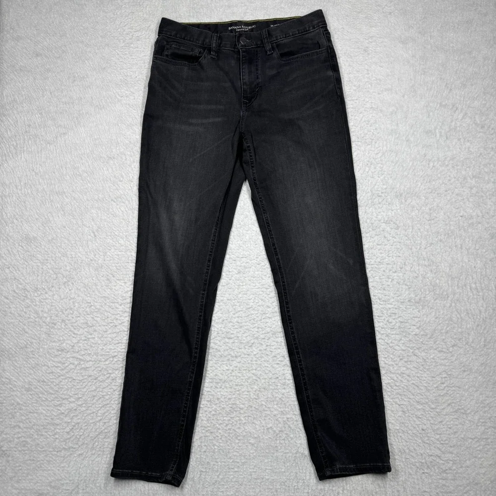Banana Republic 5 Pocket Pant Slim Fit Stretch‎ Black Denim Men's Size 30x32